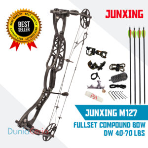 FULLSET Busur Panah Junxing M127 Compound Bow Siap Pakai