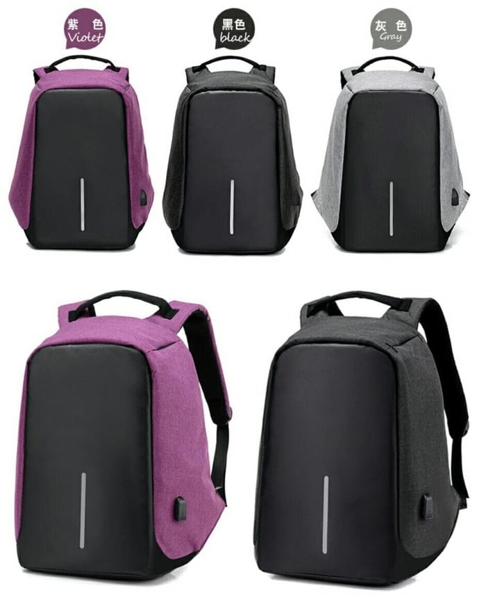 Tas Anti Maling / Theft Dilengkapi Port USB Powerbank