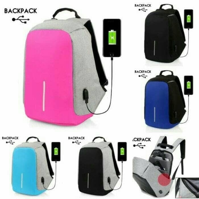 Tas Anti Maling / Theft Dilengkapi Port USB Powerbank - Gambar 4