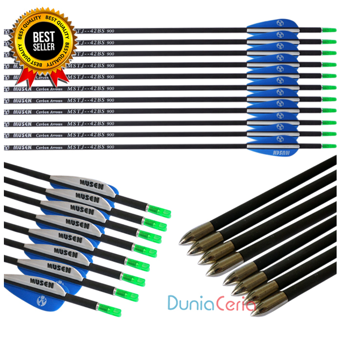 Anak Panah Arrow Musen 6mm Spine 900 Carbon Fiber MSTJ-42BS