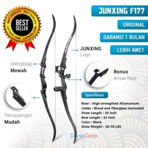 Paket Busur Import Panah Pemula Pria Wanita Junxing F177 dan F179 Recurve Bow