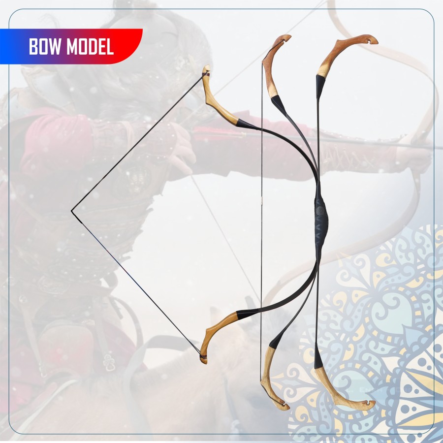 Busur Panah Ceria Turkish Horsebow Short Horse Bow - Gambar 4